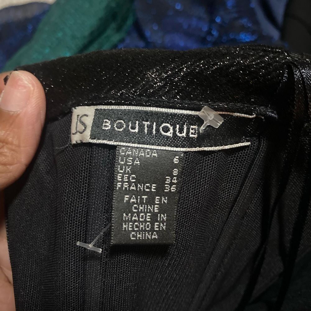 Black strapless cocktail gown 4 - Picture 3 of 5